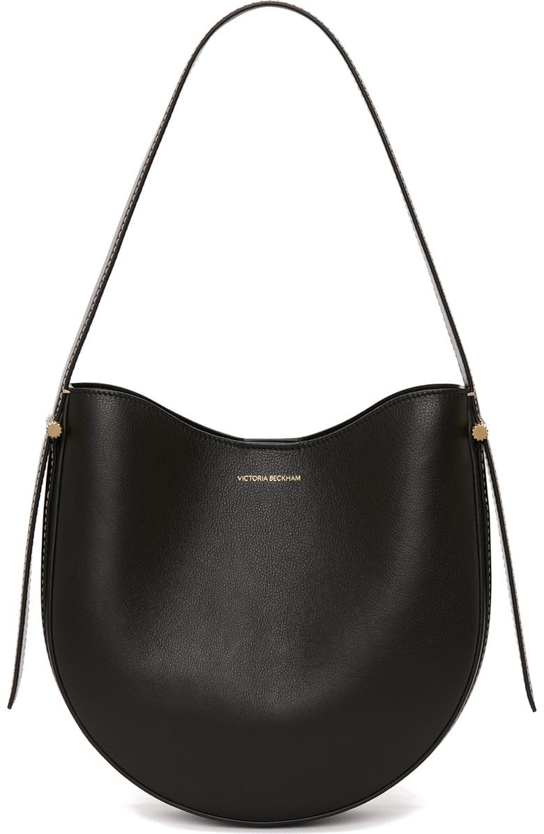 Victoria Beckham Medium Dia Leather Hobo Bag, Main, color, Black