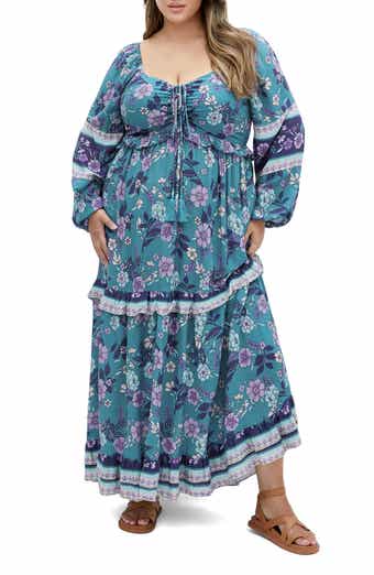 Lyra Floral Print Long Sleeve Maxi Dress