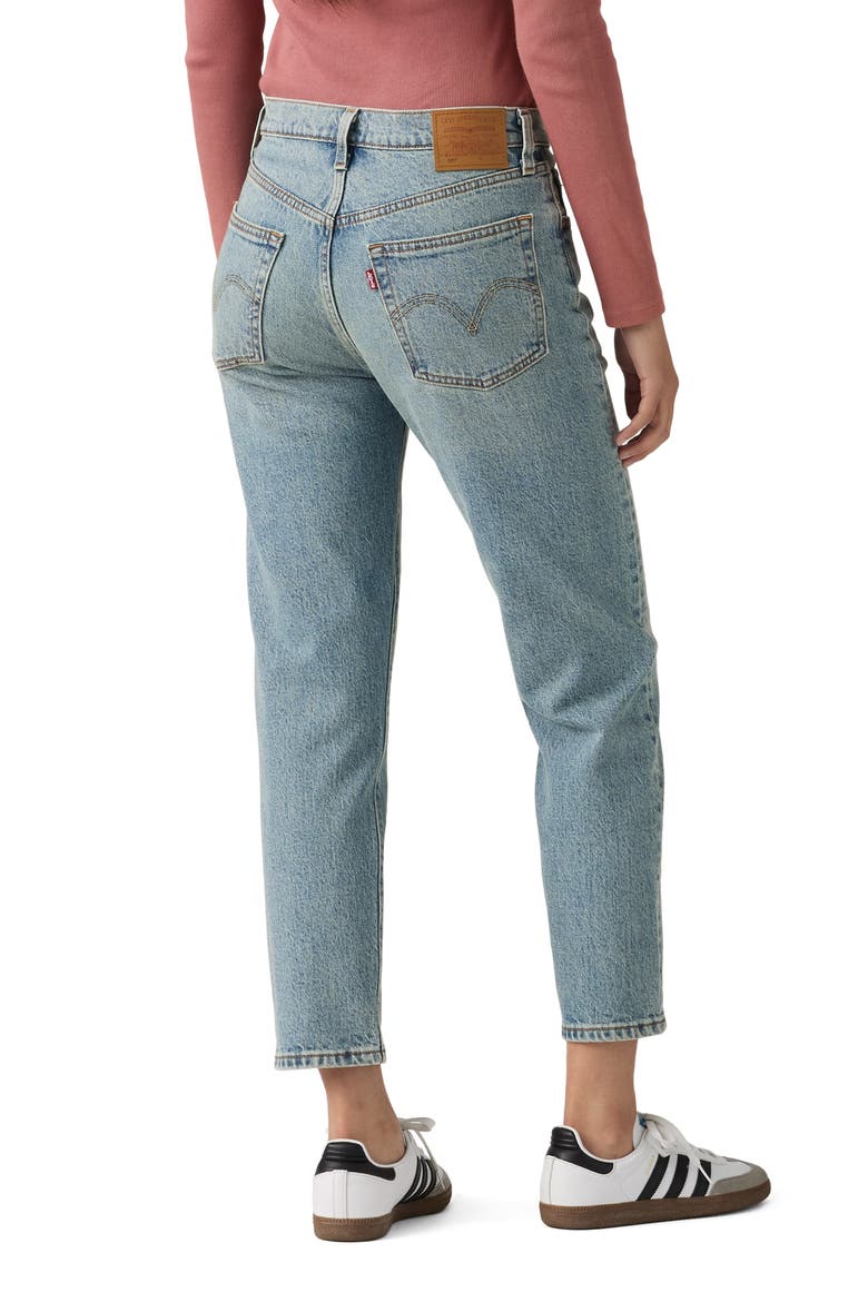 501® High Waist Crop Straight Leg Jeans, Alternate, color, WHAT NOW