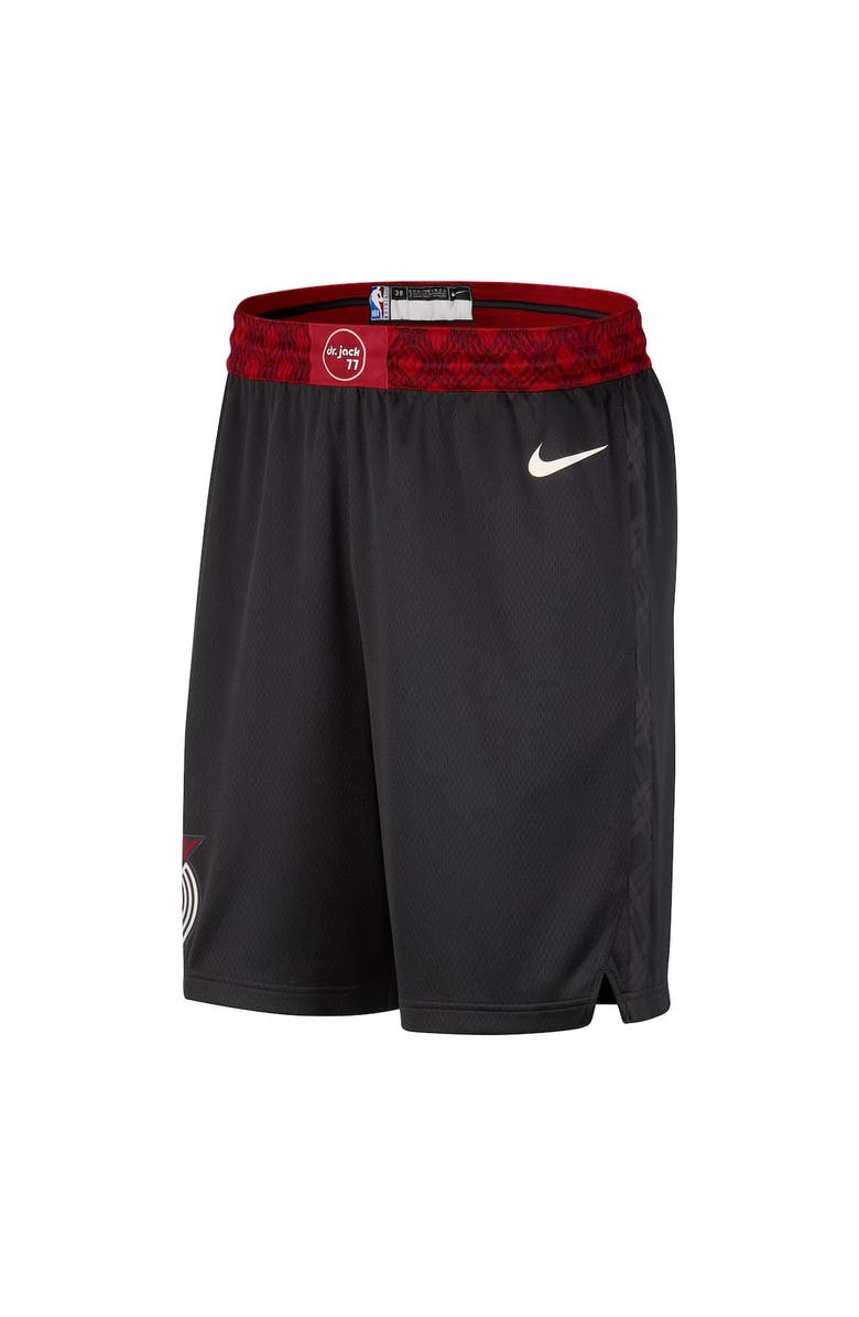Nike Men's Nike Black Portland Trail Blazers 2023/24 City Edition Swingman Shorts, Alternate, color,