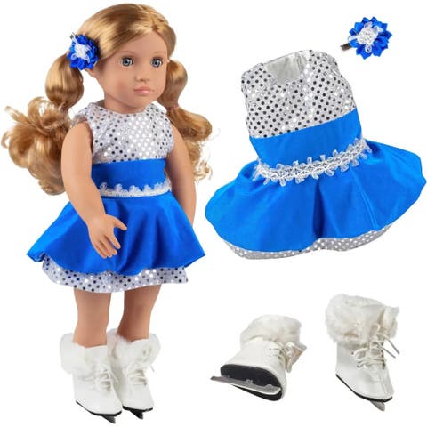 Ice Skating Doll Outfit for 18" Dolls (3pc Set)