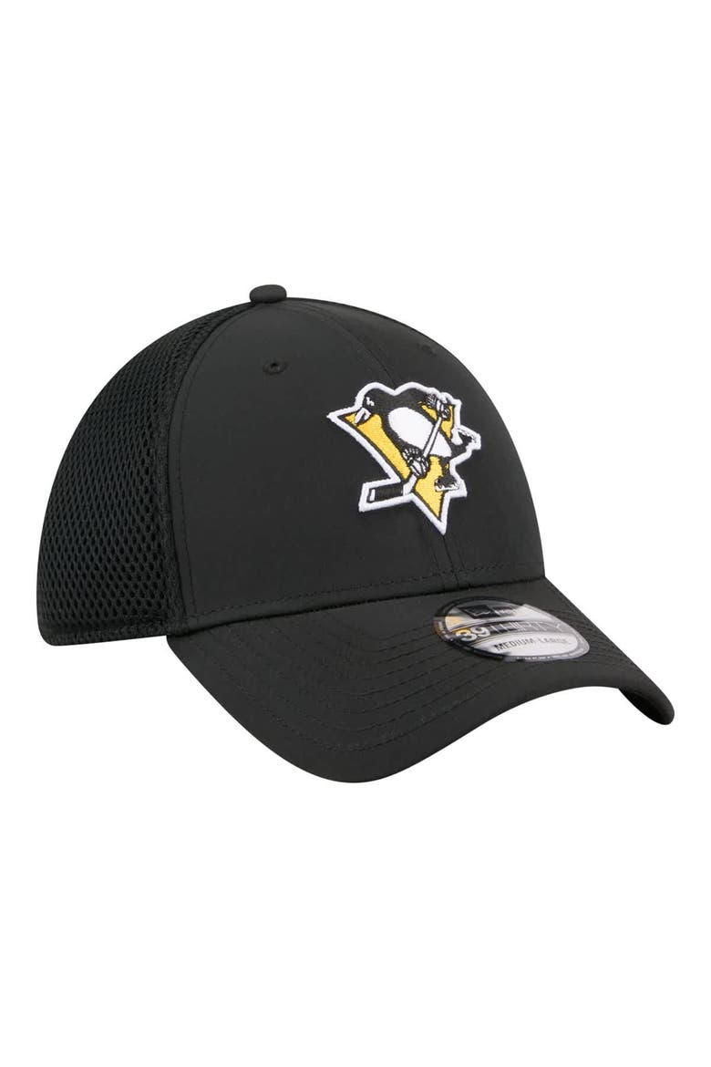 Men's New Era  Black Pittsburgh Penguins Logo 39THIRTY Flex Hat, Alternate, color, Black
