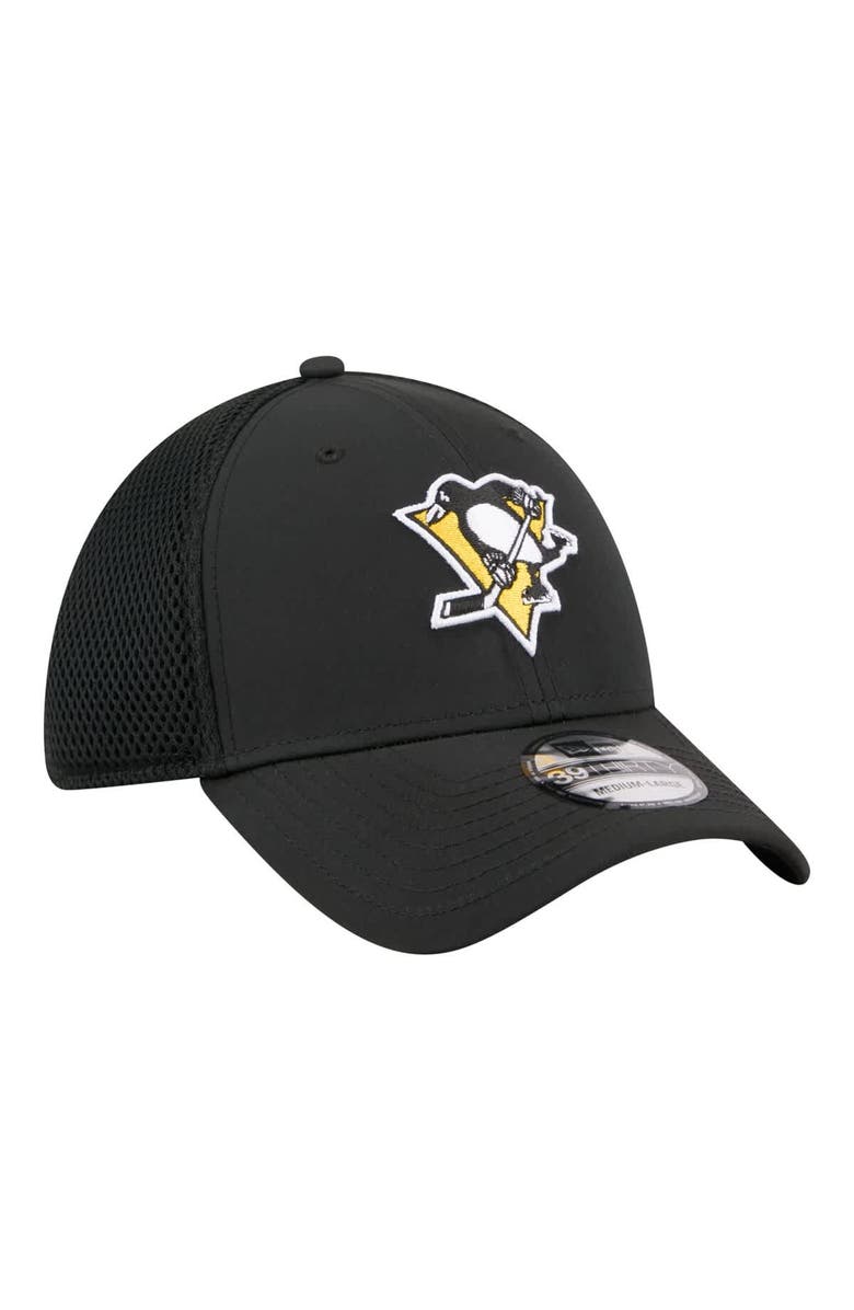 New Era Men's New Era Black Pittsburgh Penguins Logo 39THIRTY Flex Hat, Alternate, color, Black