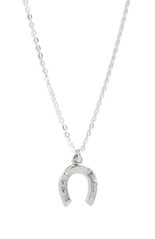 Set & Stones Colt Horseshoe Pendant Necklace In Silver