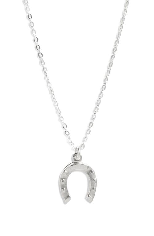 Set & Stones Colt Horseshoe Pendant Necklace in Silver 