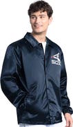 STARTER Men's Starter Navy Chicago White Sox Cooperstown Collection Point Man Full-Snap Coaches Jacket