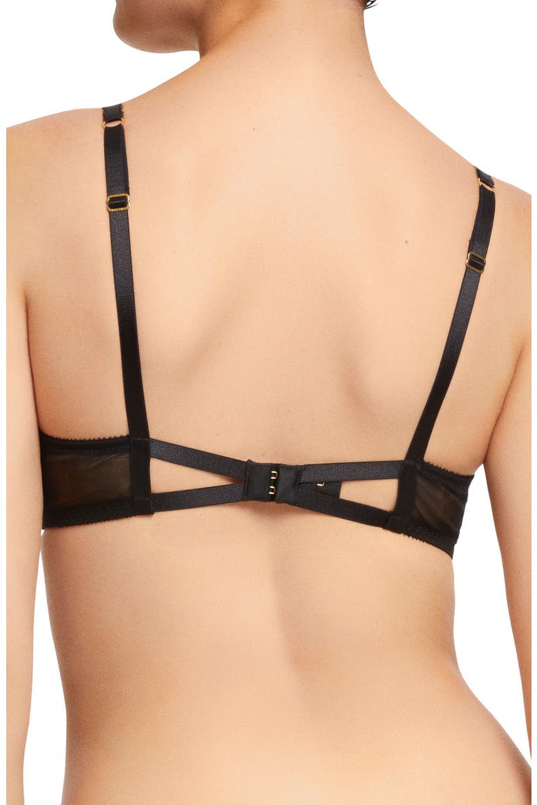 Severine Underwire Balconette Bra, Alternate, color, BLACK
