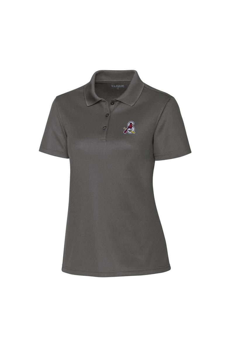 Cutter & Buck Women's Cutter & Buck  Steel Springfield Cardinals Clique Spin Eco Performance Pique Women's Polo, Alternate, color, 