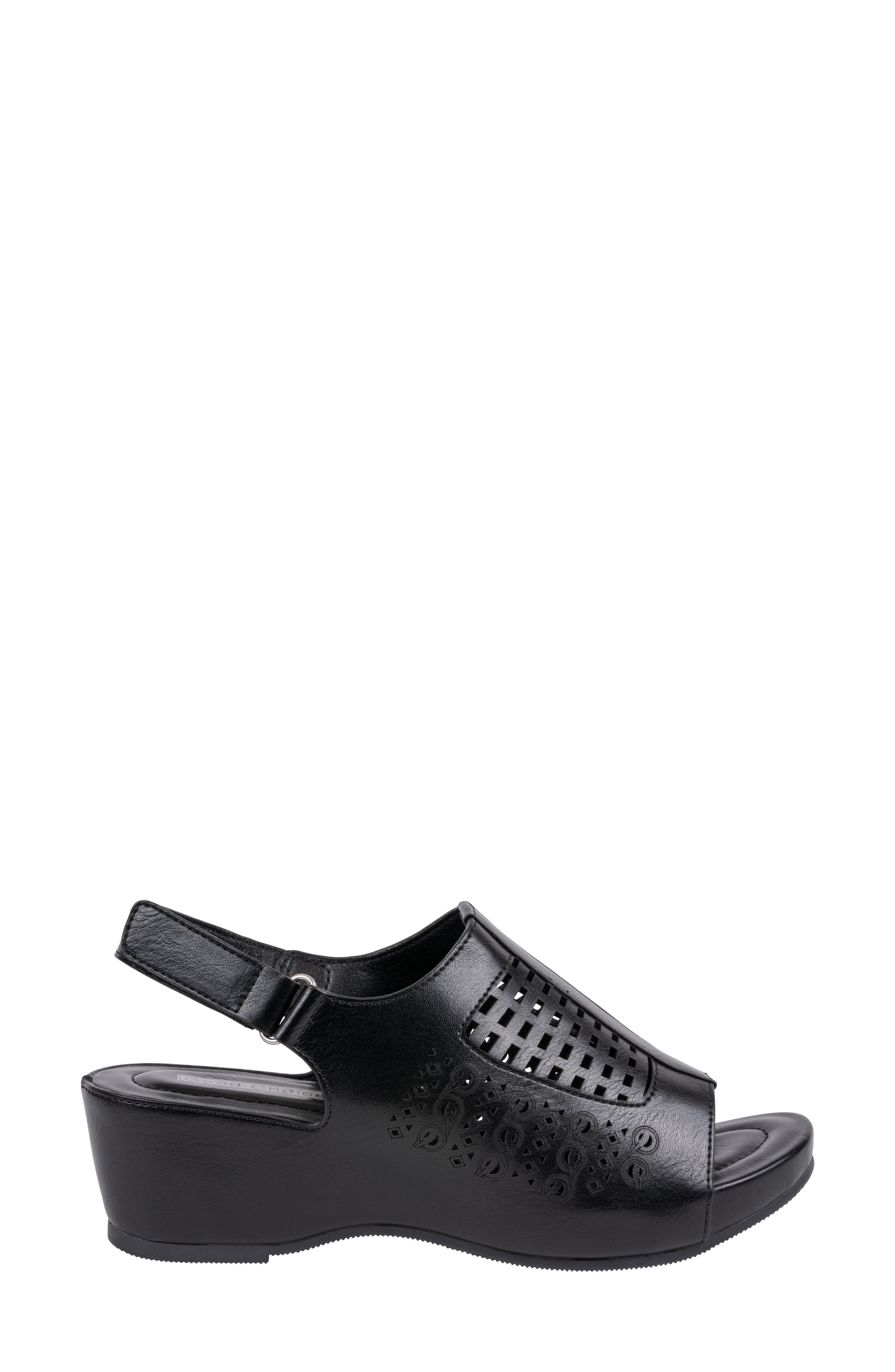 GOOD CHOICE NEW YORK Mahina Wedge Sandal, Alternate, color, Black