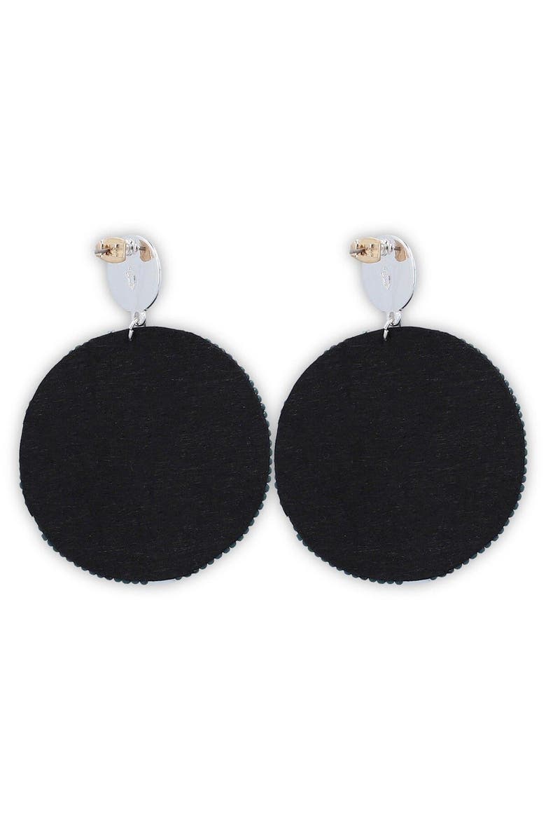 Michigan State Spartans Greta Beaded Disc Earrings, Alternate, color, Silver