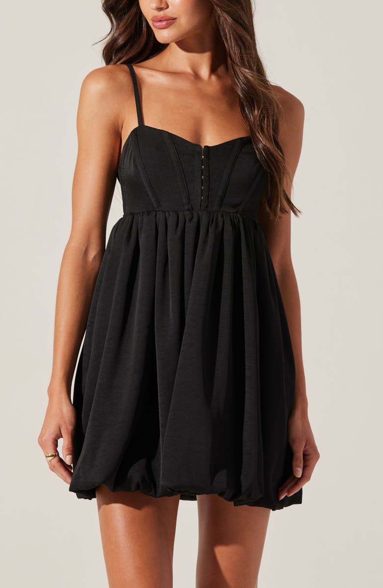 ASTR the Label Bustier Bubble Hem Babydoll Dress, Alternate, color, 