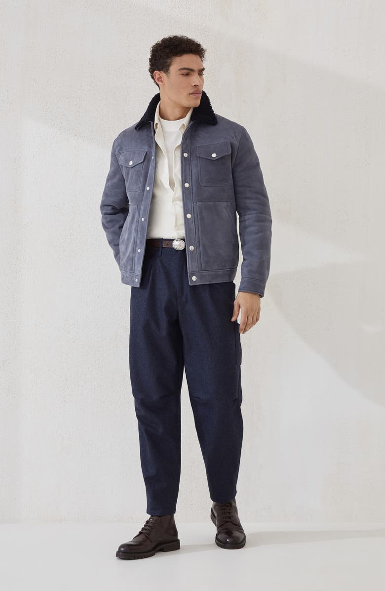 Brunello Cucinelli Shirt with chest pockets, Alternate, color, Panama