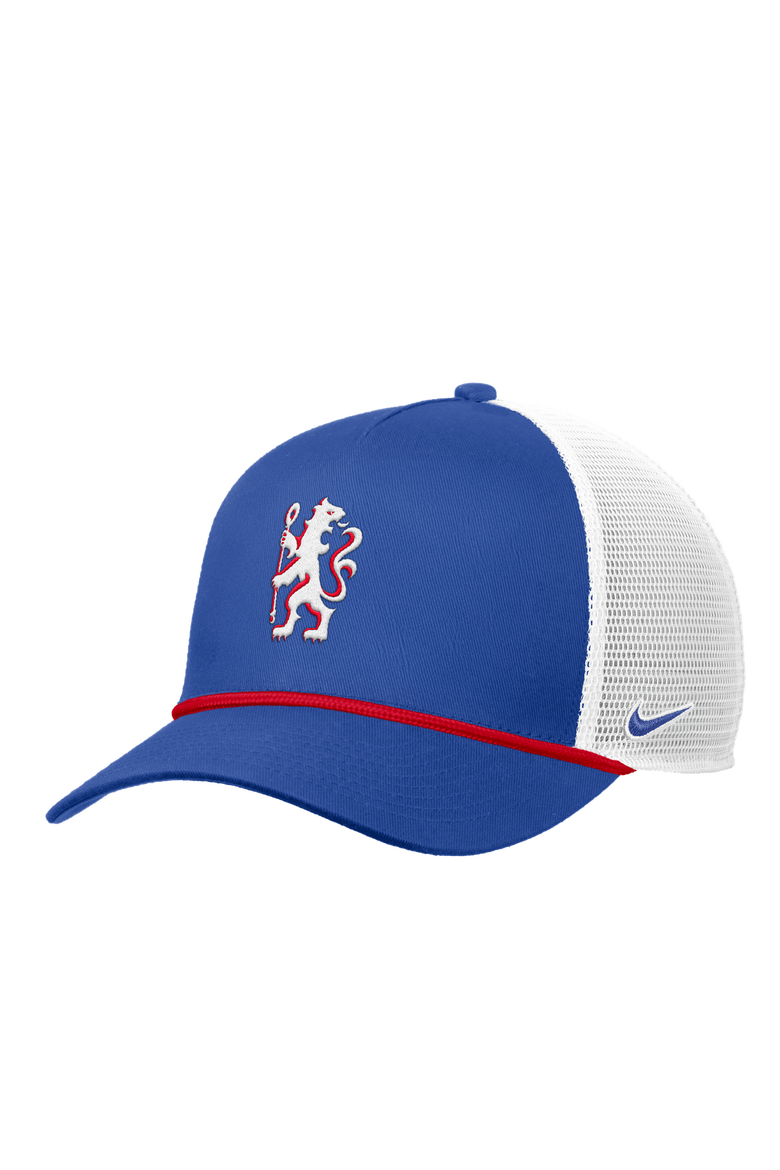 Men's Nike Royal Chelsea Rise Rope Trucker A-Frame Adjustable Hat, Main, color, Royal