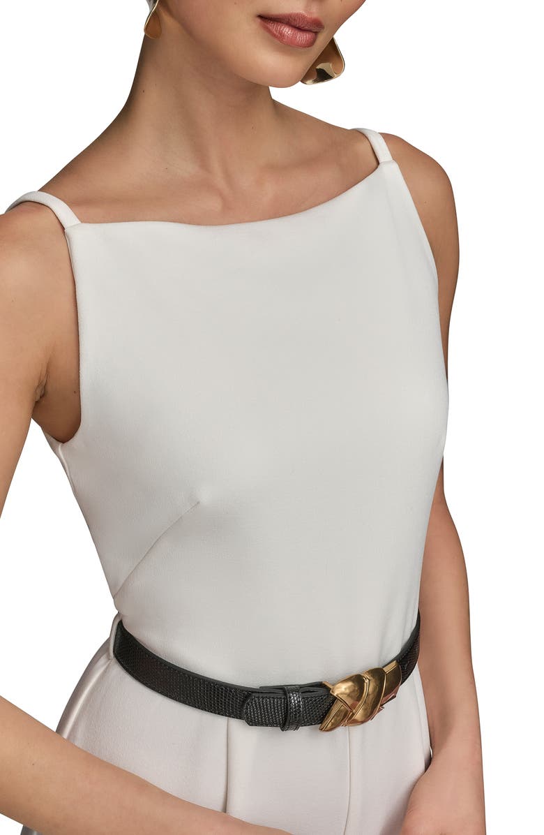 Donna Karan New York Belted Jumpsuit, Alternate, color,