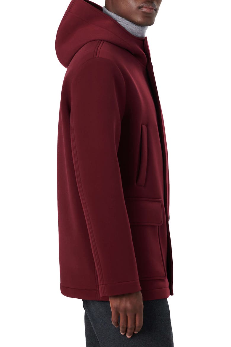 Full Zip Hooded Water Repellent Bomber Jacket, Alternate, color, CABERNET