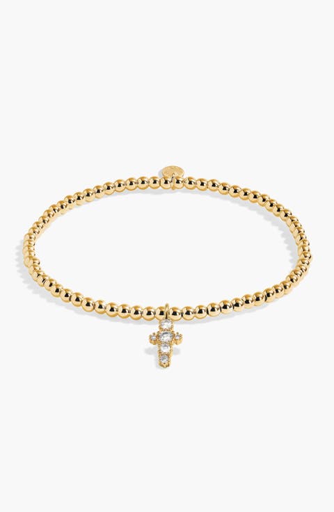 Faith A Little 'Blessing' Bracelet In Gold-Tone Plating