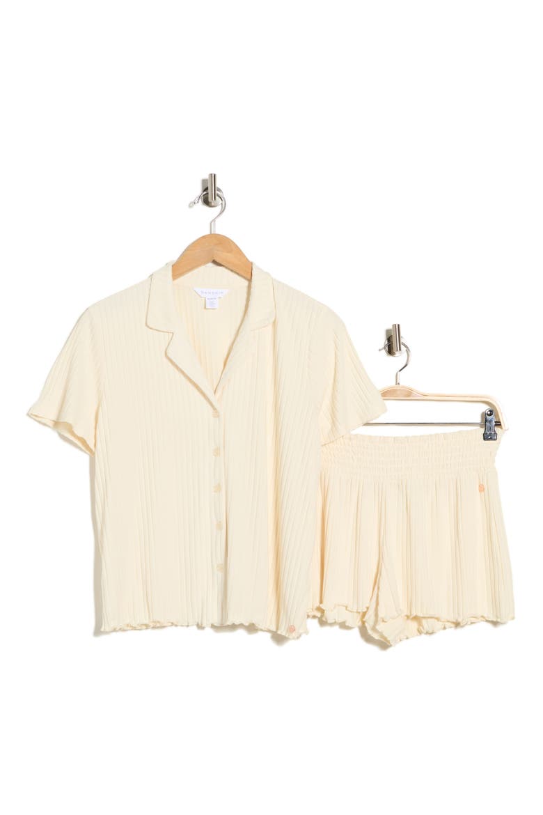 Notched Top Short Pajamas, Alternate, color, SUN WASHED