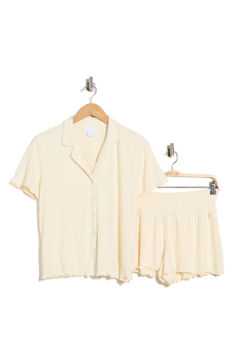 Danskin Notched Top Short Pajamas, Main, color, Sun Washed