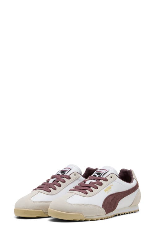 PUMA Arizona Retro Sneaker in Puma White/rich Cocoa at Nordstrom, Size 10