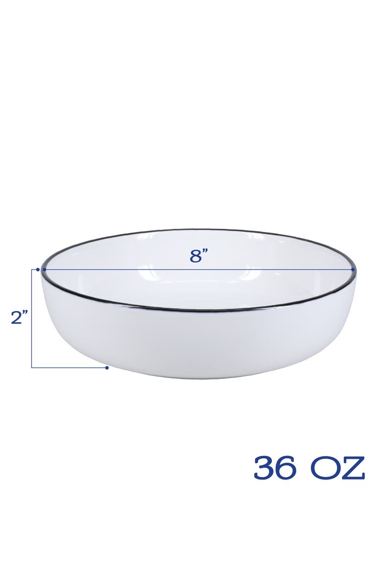 BIA Cordon Bleu Set of 4 Silhouette Lunch Bowls, Alternate, color, White W/Black