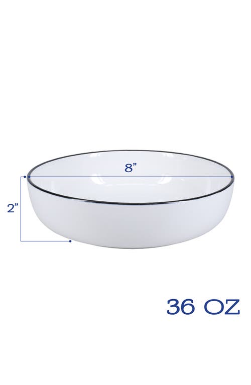 Bia Cordon Bleu Set Of 4 Silhouette Lunch Bowls In White W/black