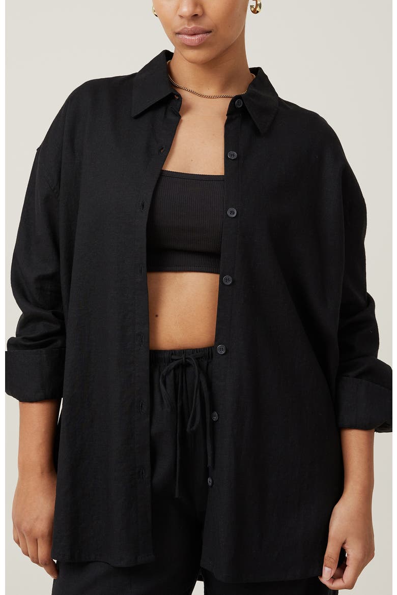 Women's Haven Long Sleeve Shirt, Main, color, BLACK