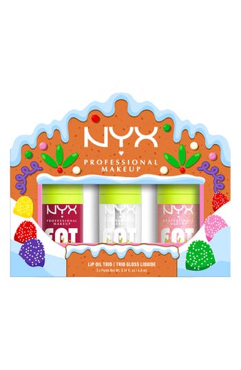 Nyx Professional Makeup Fat Oil Lip Drip 3-piece Lip Gloss Holiday Set In Pink