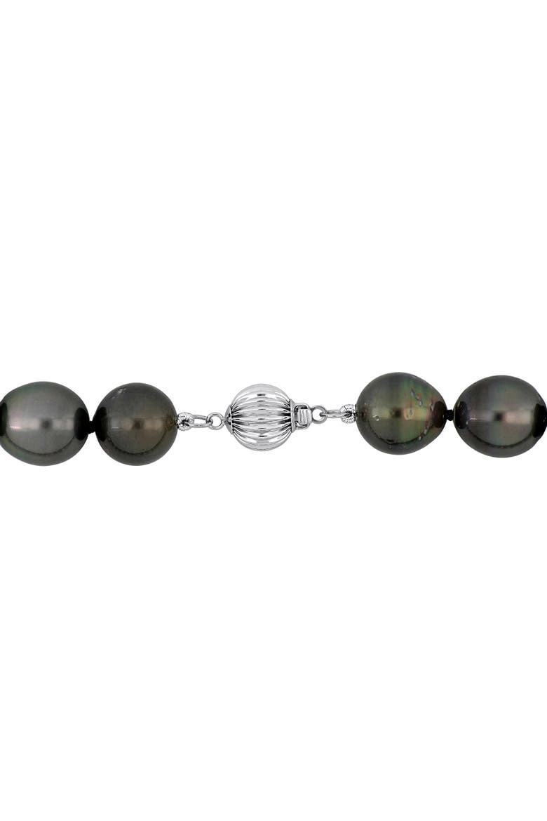 11-13mm Cultured Tahitian Pearl Necklace 14K, Alternate, color, Tahitian Pearl