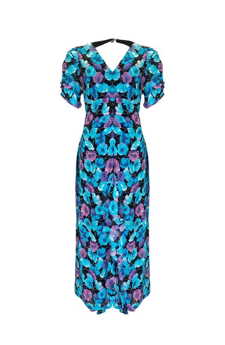 Ro&Zo Mia Frill Front Midi Dress, Alternate, color, Blue