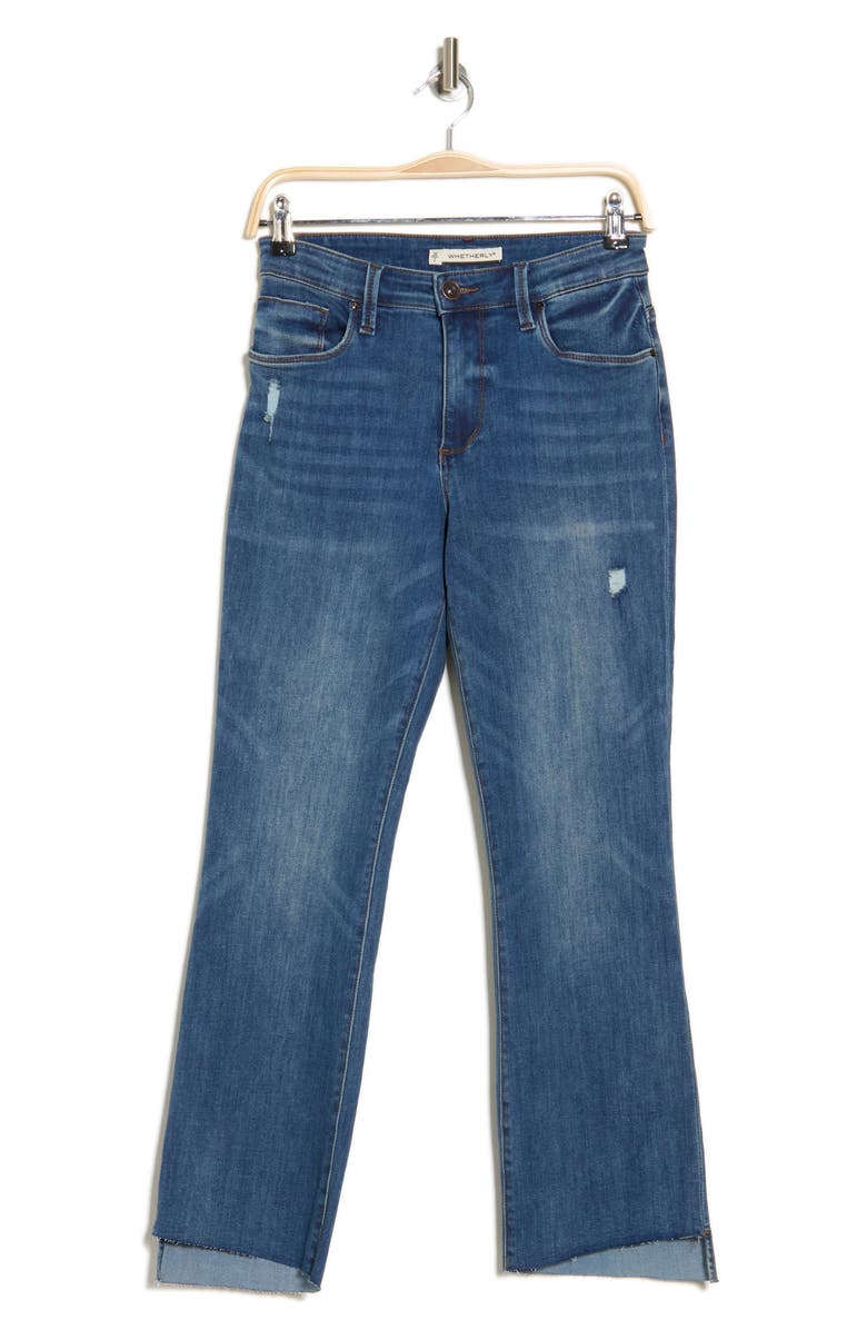 Whetherly Savannah High Waist Step Hem Flare Leg Jeans, Alternate, color, 