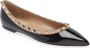 Valentino Garavani Rockstud Pointed Toe Ballerina Flat Valentino Garavani Rockstud Pointed Toe Ballerina Flat