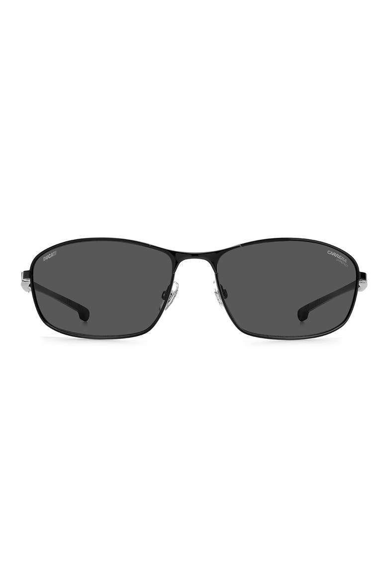 x Ducati 64mm Rectangular Sunglasses, Alternate, color, BLACK/ GREY