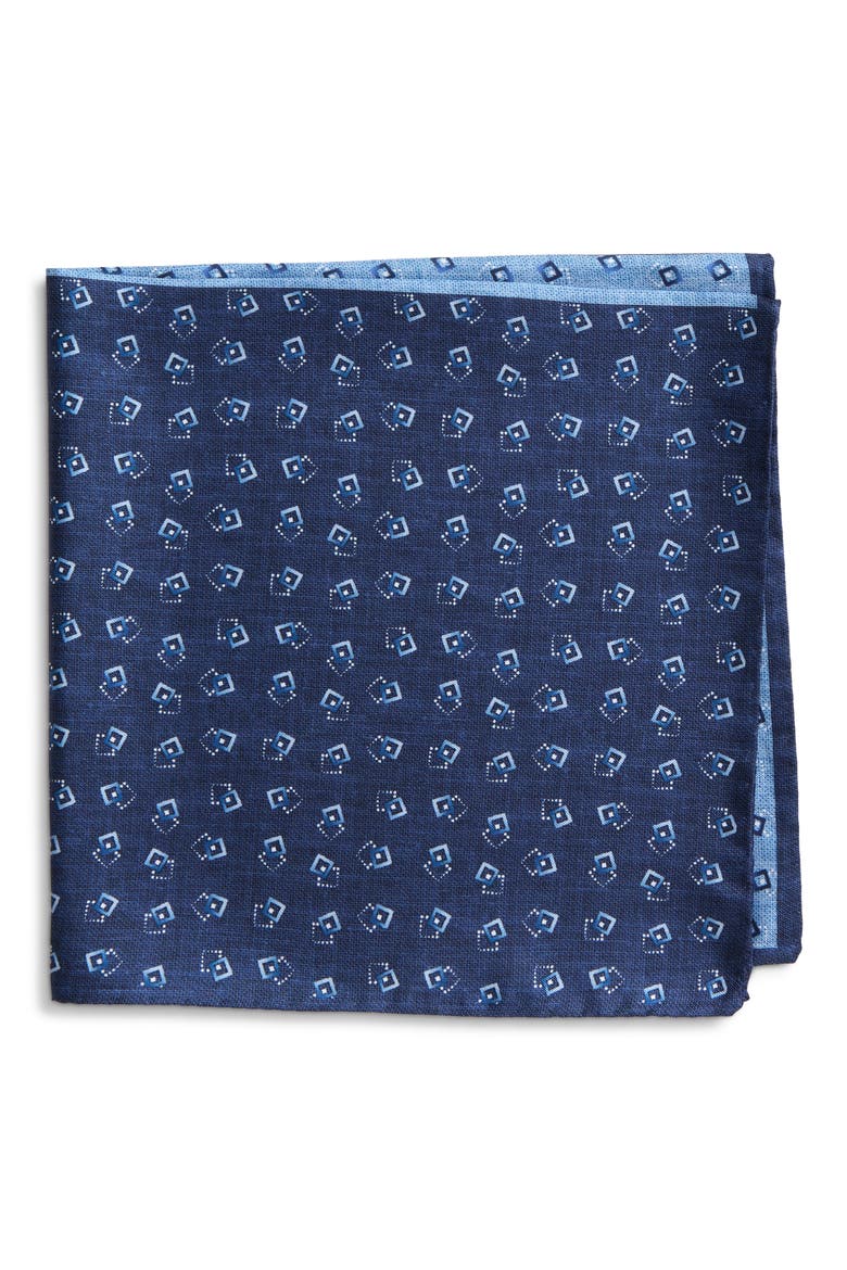 Panel Silk Pocket Square, Main, color, LT BLUE