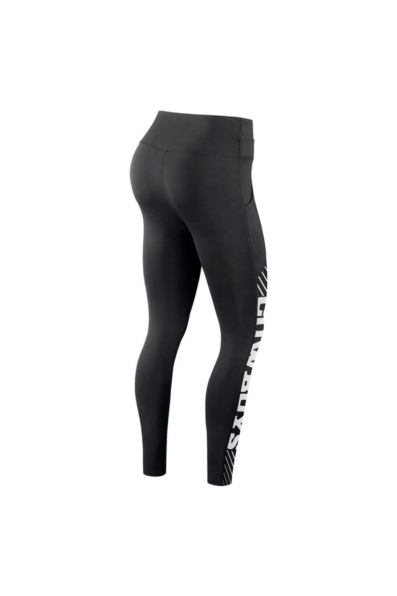 Women's Nike Black Dallas Cowboys Yard Line Crossover Leggings, Alternate, color, Black