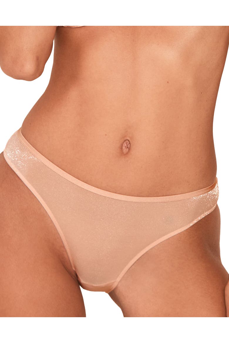 Hariette Thong Panties, Main, color, Medium beige