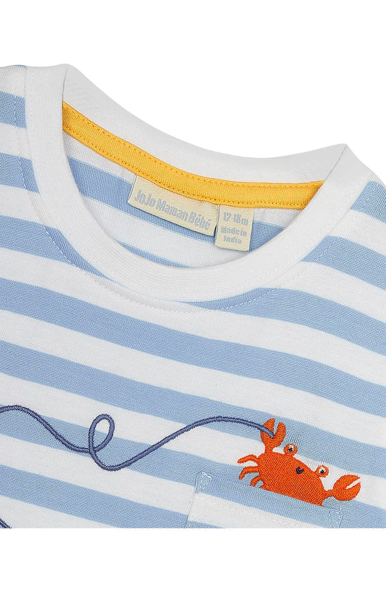 JOJO MAMAN BEBE Pelican Appliqué Cotton Graphic T-Shirt & Shorts Set, Alternate, color, 