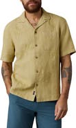Faherty Embroidered Linen Camp Shirt