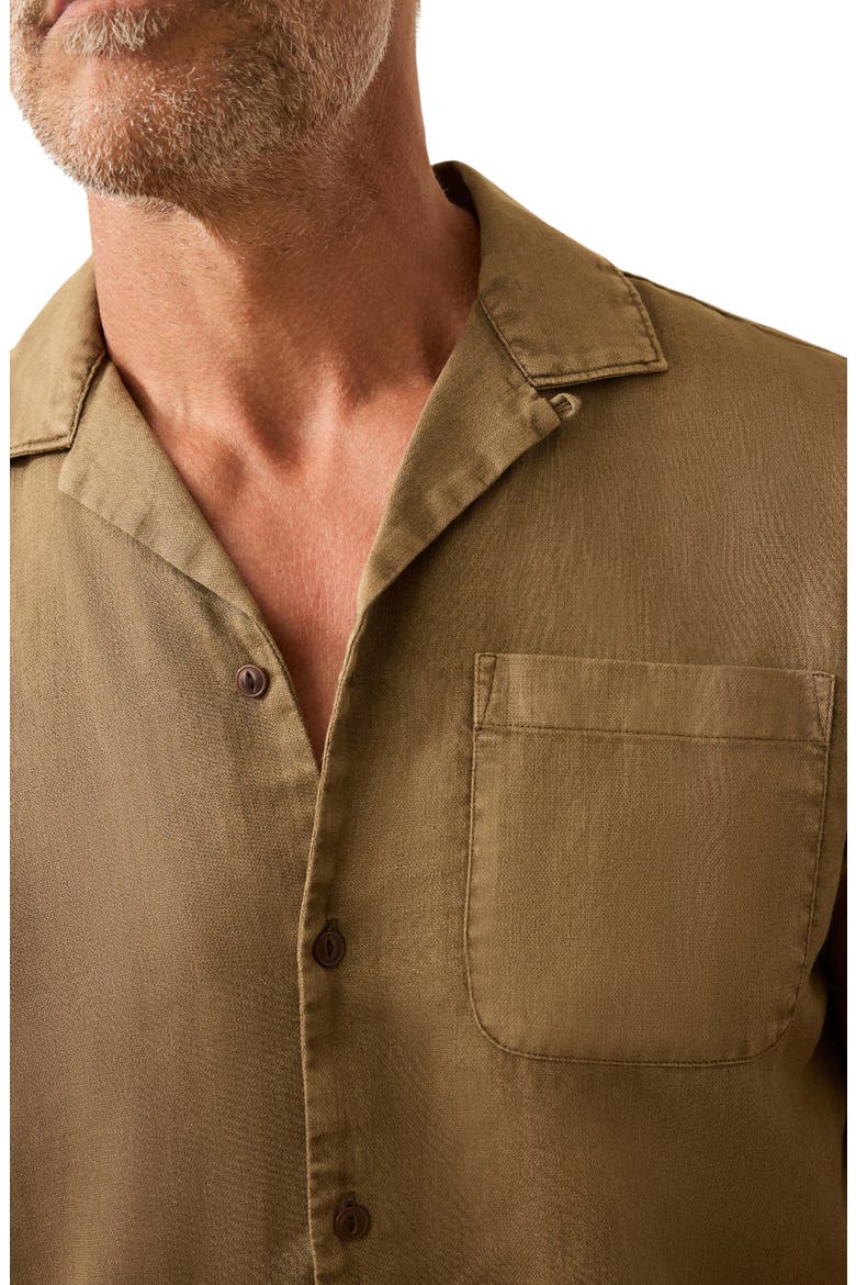 Hemp Blend & Organic Cotton Camp Shirt, Alternate, color, TIMBER