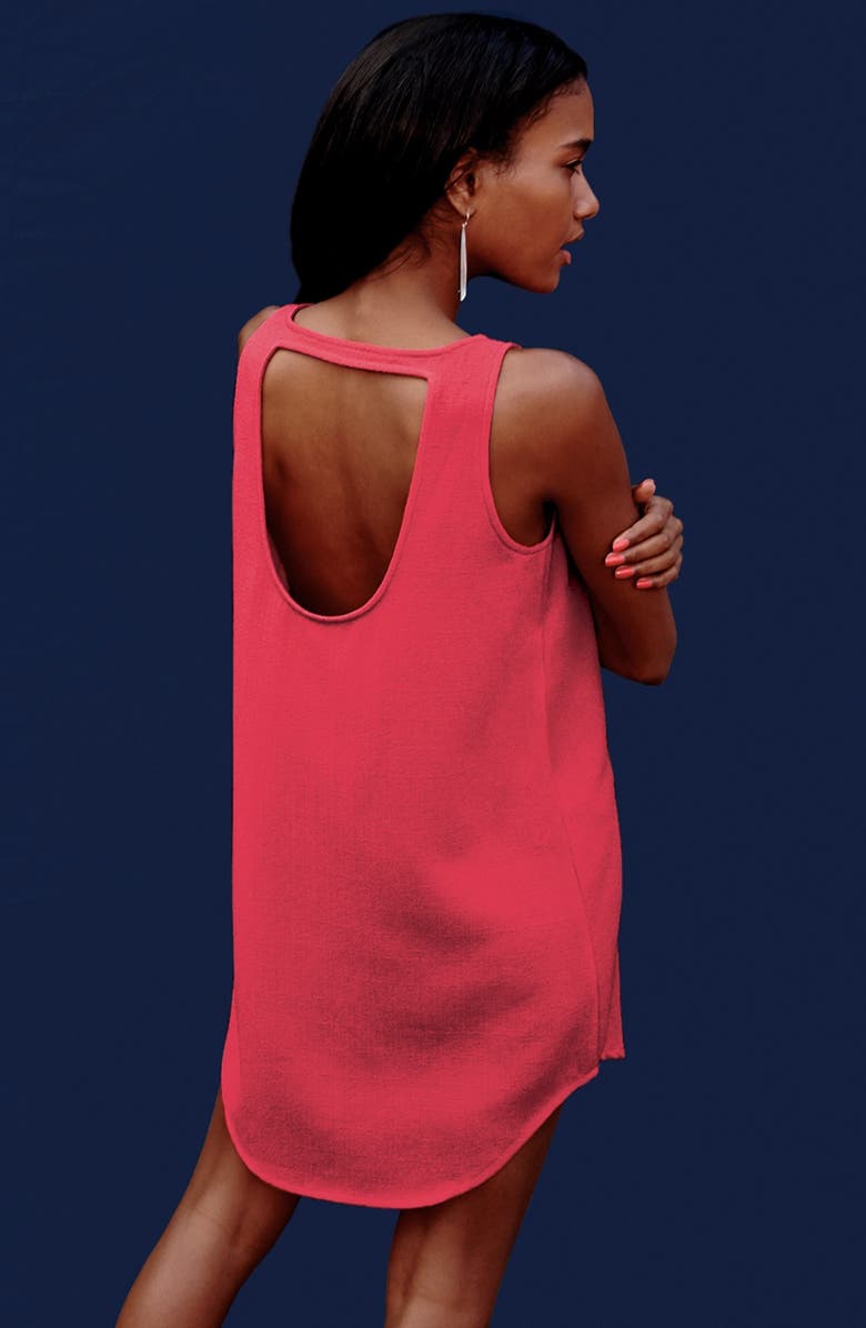 BB Dakota by Steve Madden BB Dakota 'Mariam' Cutout Back Textured Dress, Alternate, color, 