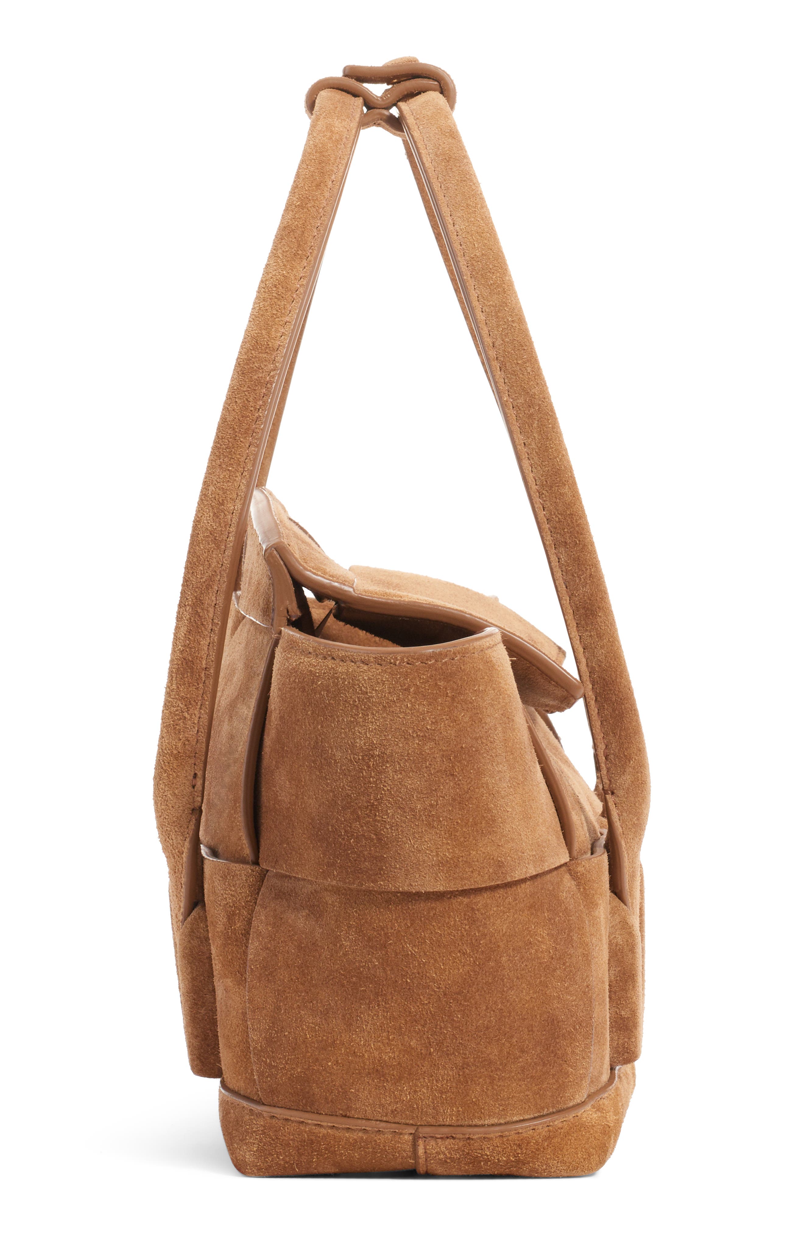 Bottega Veneta The Arco 33 Intrecciato Suede Top Handle Bag, Alternate, color, 