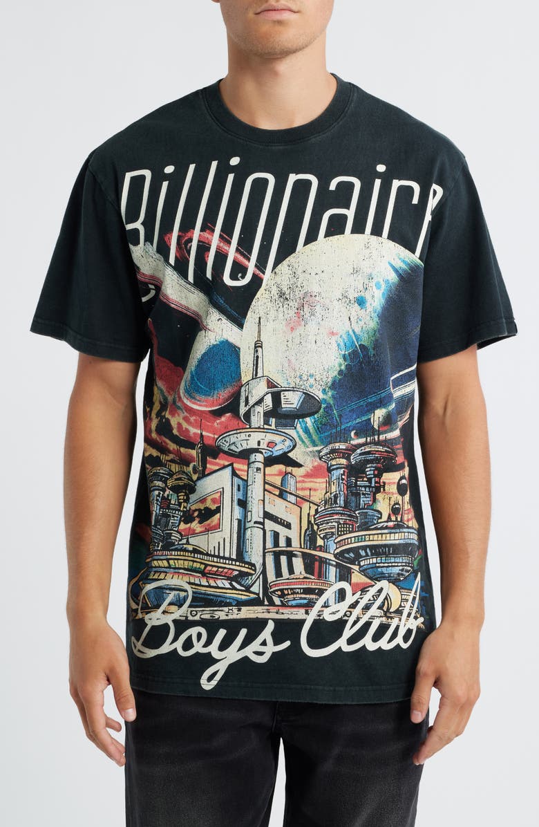 Billionaire Boys Club Skycity Graphic T-Shirt, Main, color, Black