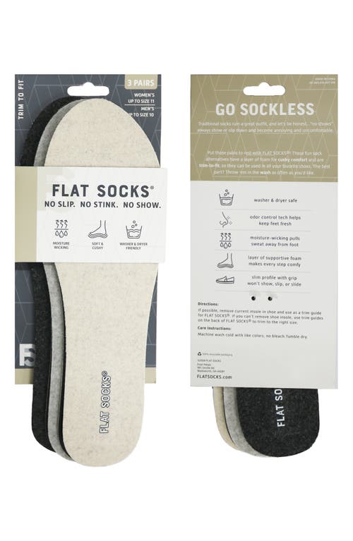 Flat Socks 3-pack Odor-control  In Multi
