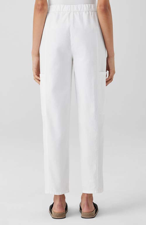 EILEEN FISHER EILEEN FISHER LANTERN CARGO STRETCH COTTON & HEMP ANKLE PANTS