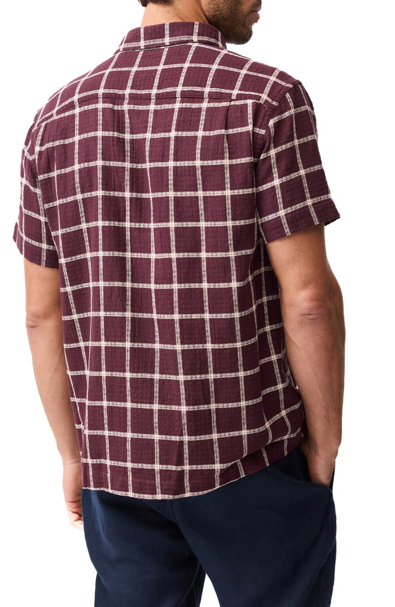 Rodd & Gunn Weatherstones Windowpane Check Short Sleeve Cotton Button-Up Shirt, Alternate, color,