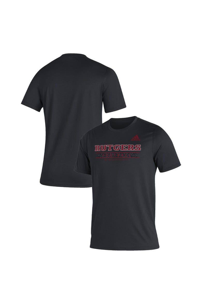 Men's adidas Black Rutgers Scarlet Knights Sideline Football Locker Practice Creator AEROREADY T-Shirt, Alternate, color, Black