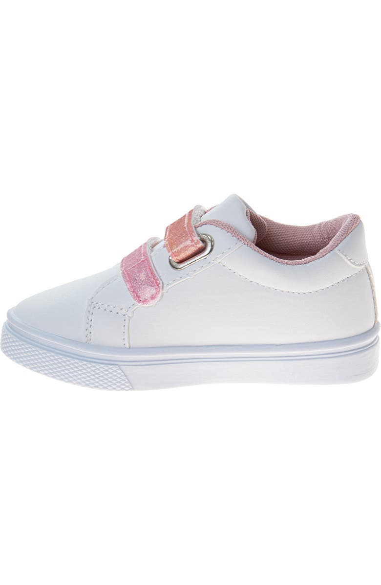 Laura Ashley Hook and Loop Girls' Casual Sneakers., Alternate, color, White/Pink