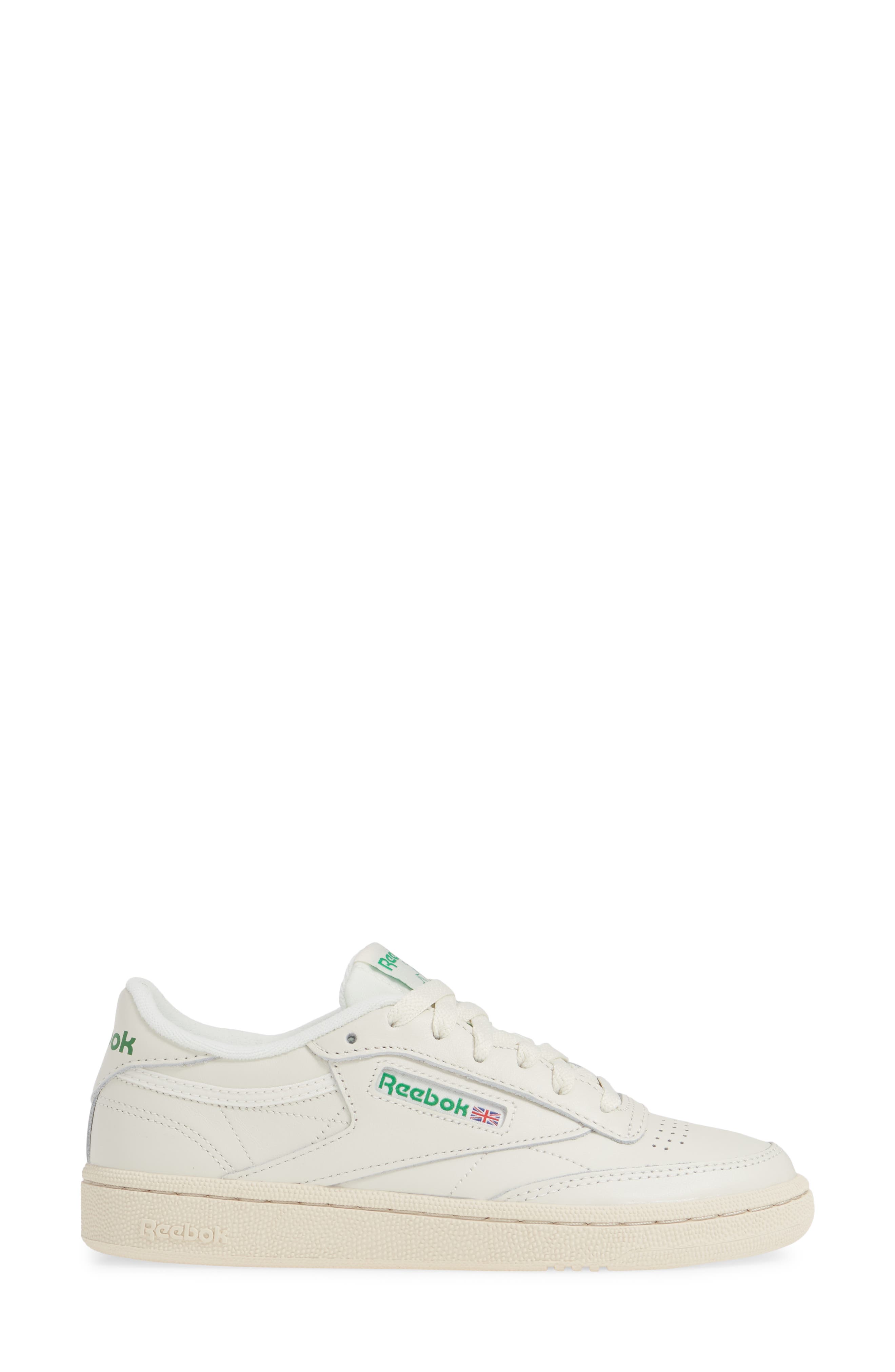 Club C 85 Sneaker, Alternate, color, CHALK/ GREEN/ PAPERWHITE/ RED