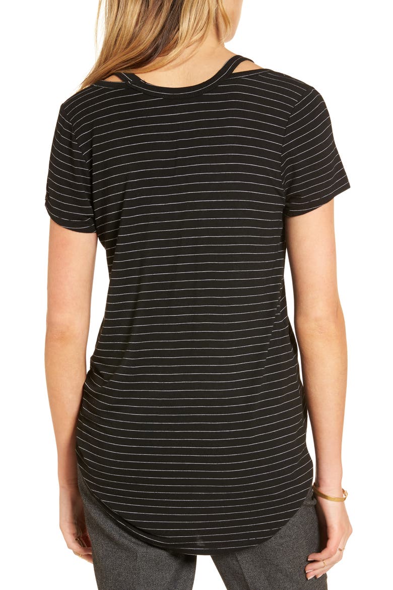 Oil Wash Cutout Tee, Alternate, color, BLACK COMBO
