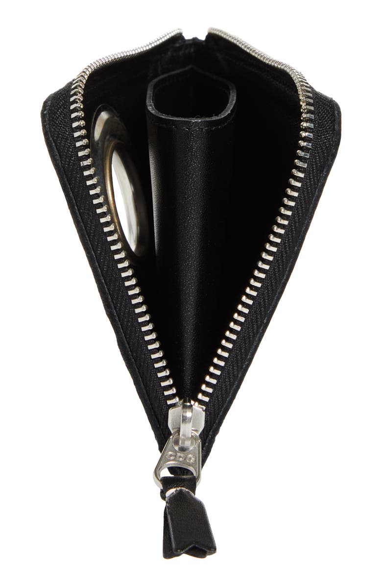 Comme des Garçons Wallets Large Eyelet Half Zip Wallet, Alternate, color, Black