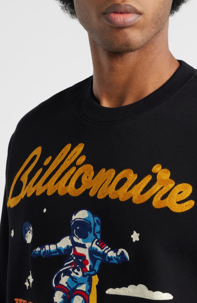 Billionaire Boys Club BB Jet Set Embroidered Graphic Sweatshirt, Alternate, color, Black